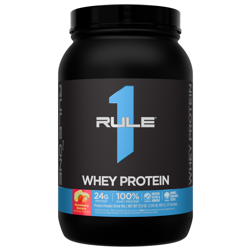 Rule 1 Whey Protein - 2lb (Strawberry Banana)