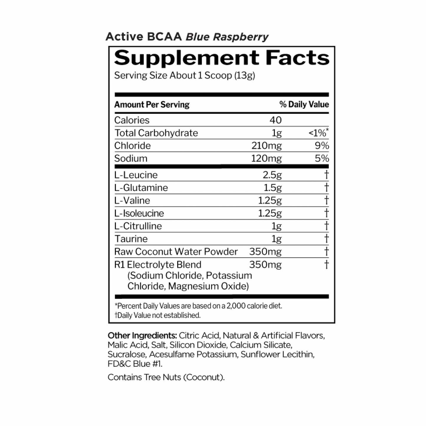 R1 Active BCAA Blue Raspberry