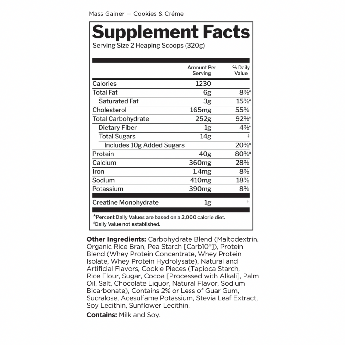 R1 Mass Gainer 6LB Cookies & Cream