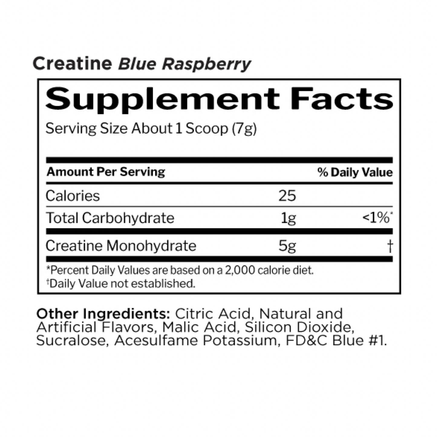 R1 Creatine 30 Serve Blue Raspberry