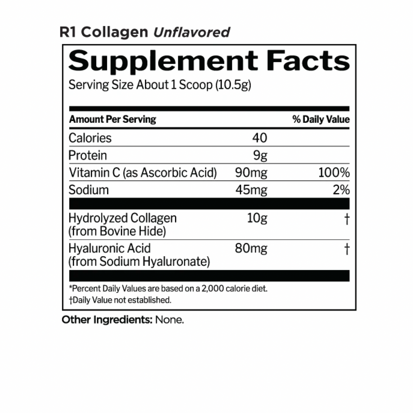 R1 Collagen 50 Serve Unflavoured