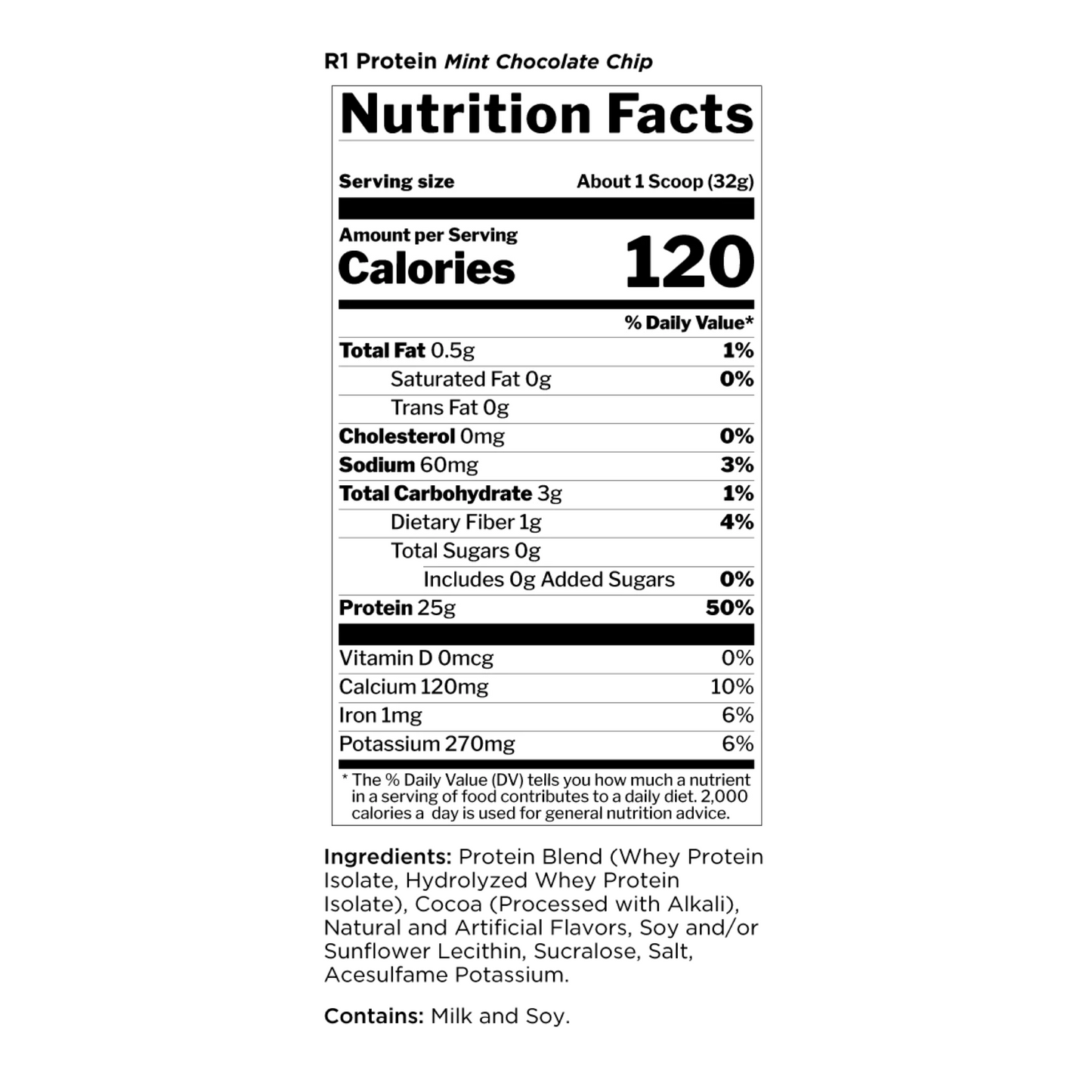 R1 Protein 2LB Mint Chocolate Chip