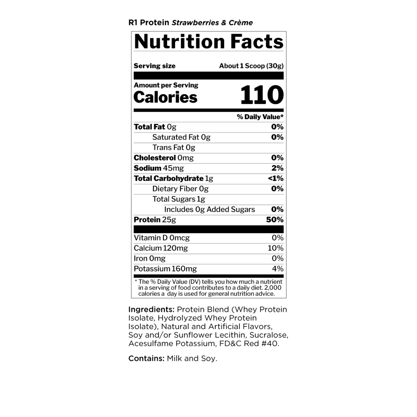 R1 Protein 2LB Strawberries & Creme