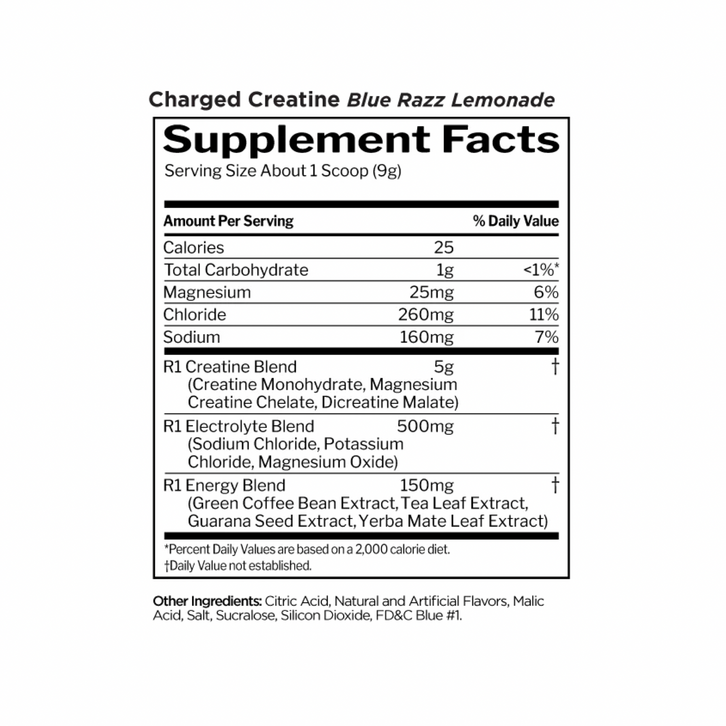 R1 Charged Creatine Blue Razz