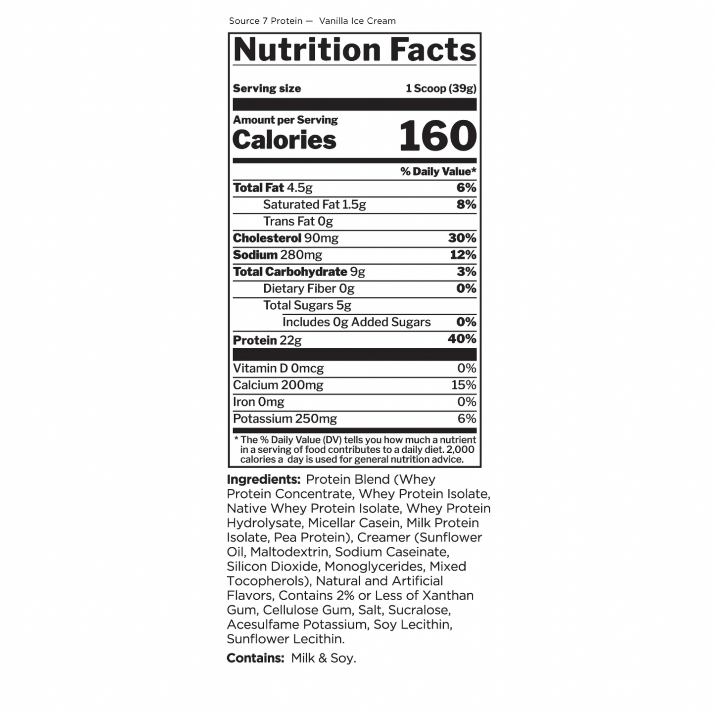 R1 Source 7 Protein 4lb Vanilla
