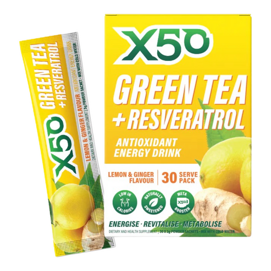 X50 Green Tea 30 Serve Lemon & Ginger