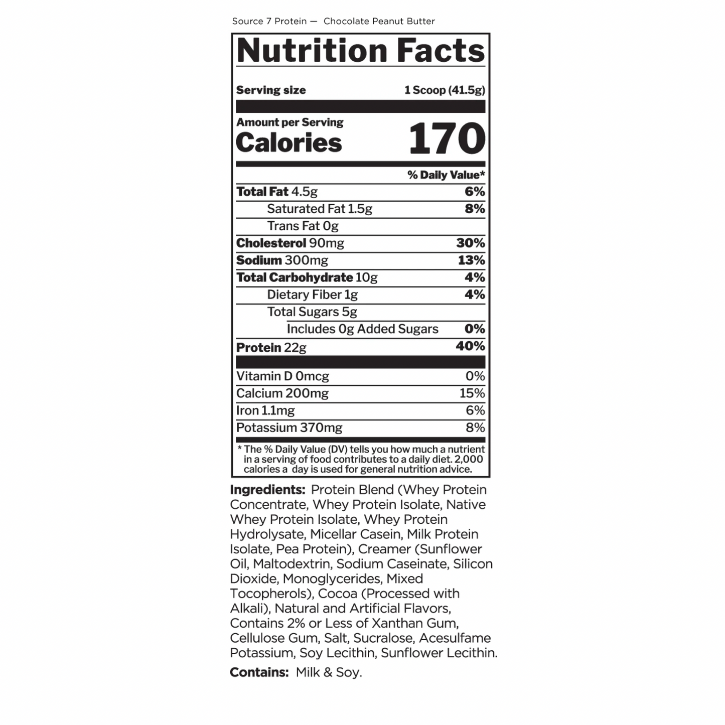 R1 Source 7 Protein 4lb Peanut Butter Choc