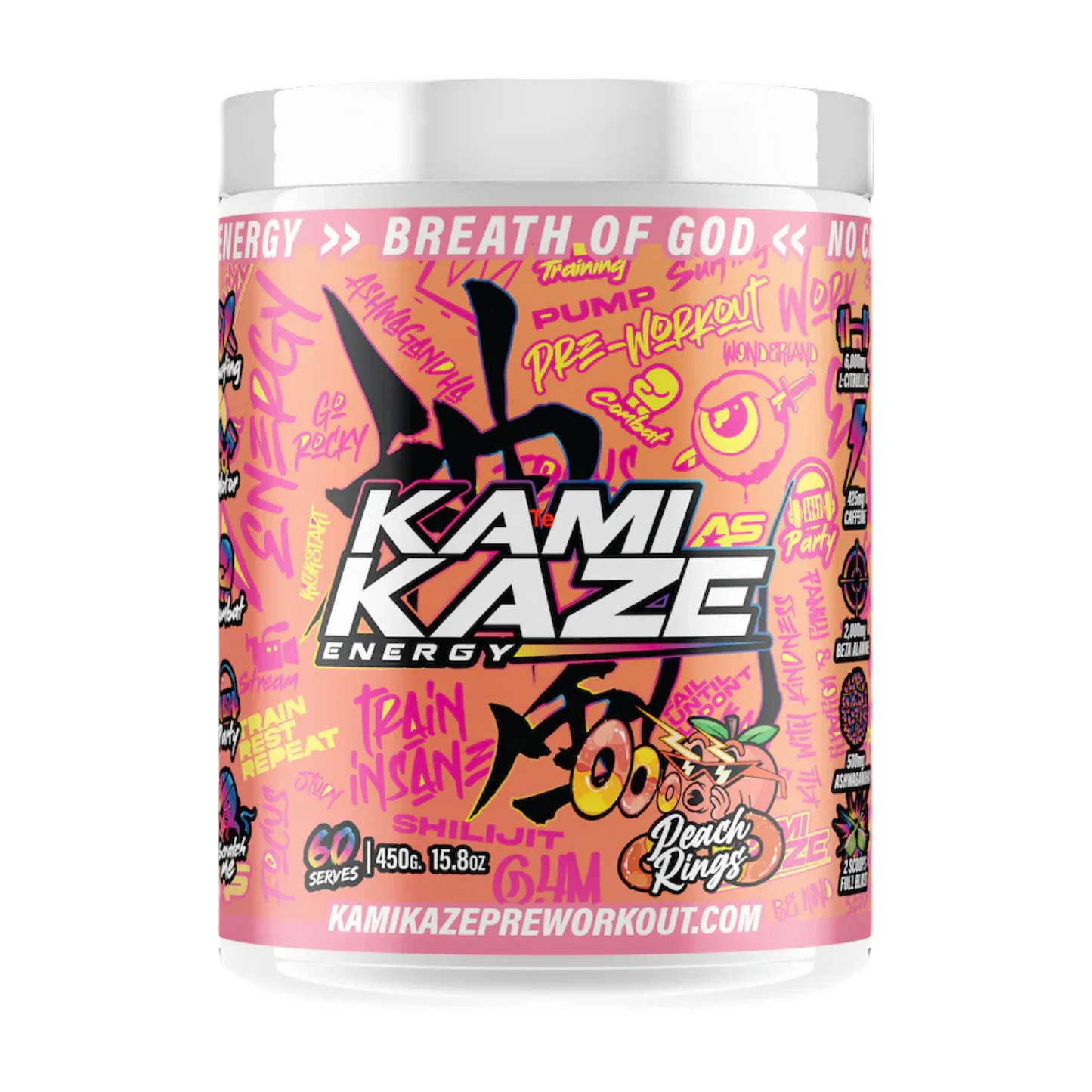 Kamikaze Pre Workout Peach Rings