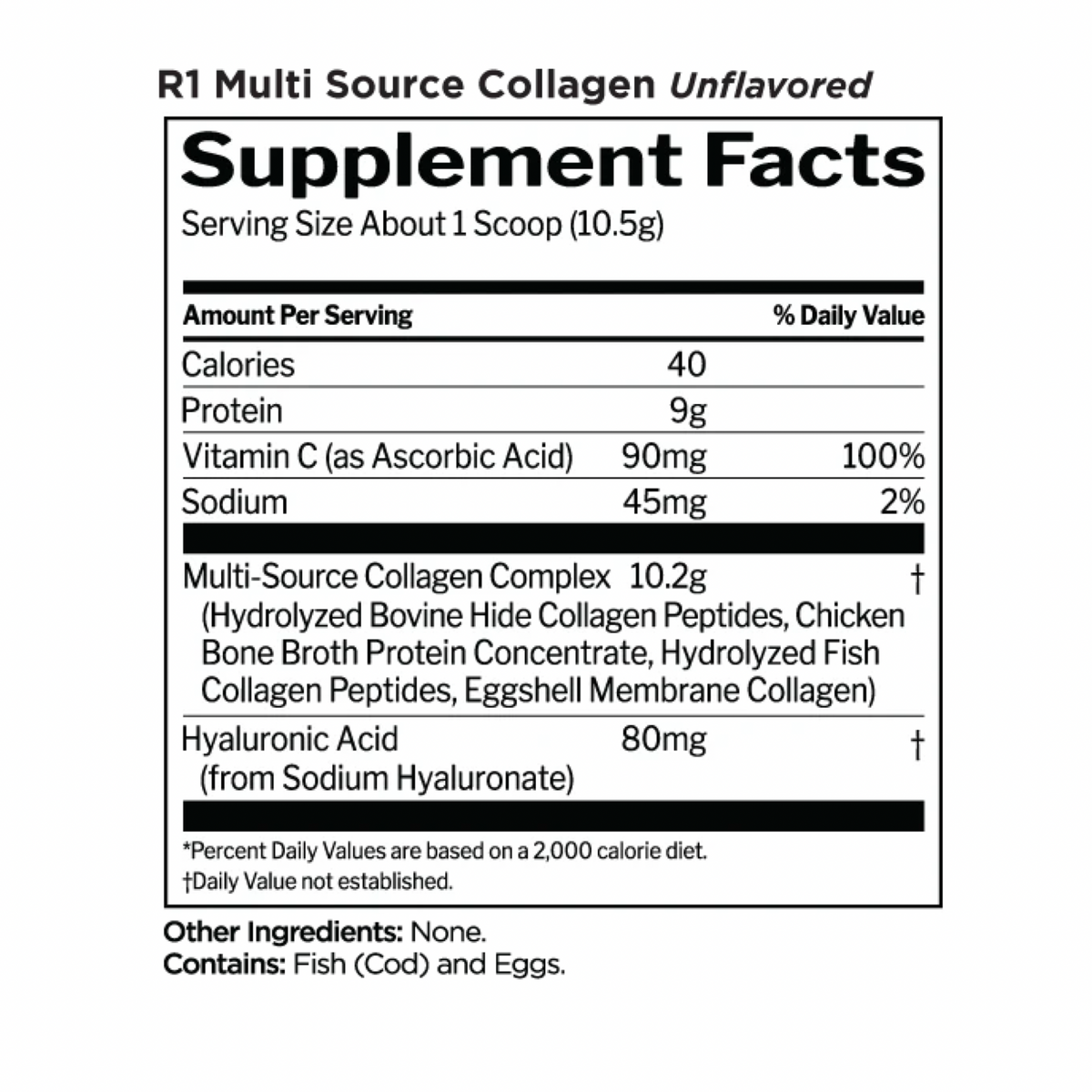 Rule 1 Multi-Source Collagen - 25 Serves (Unflavoured)
