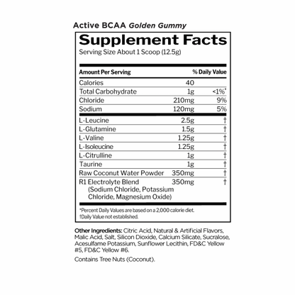 R1 Active BCAA Golden Gummy
