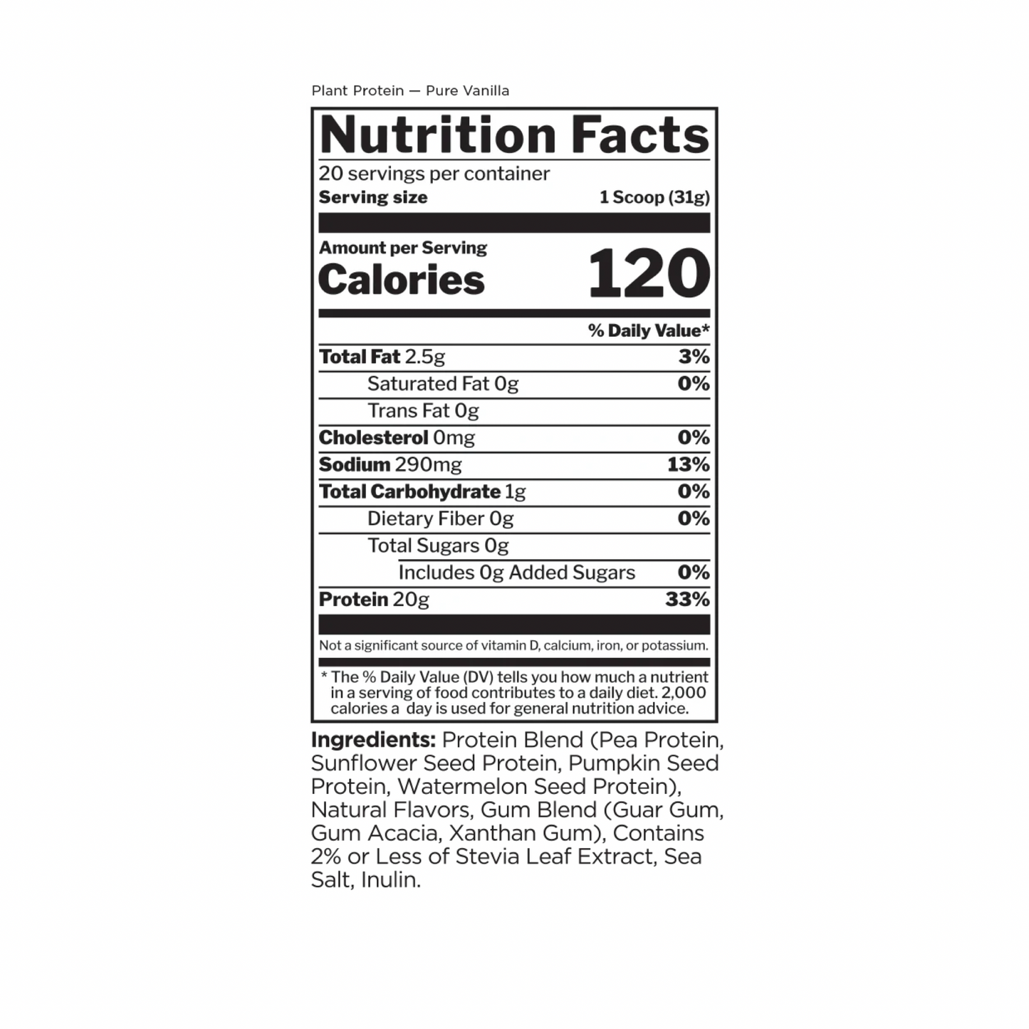 R1 Plant Protein Pure Vanilla