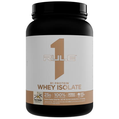 Rule 1 R1 Whey Protein Isolate Naturally Flavoured - 1.5lb (Vanilla)