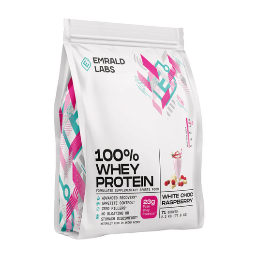 Emrald Whey 2.2kg White Choc Raspberry