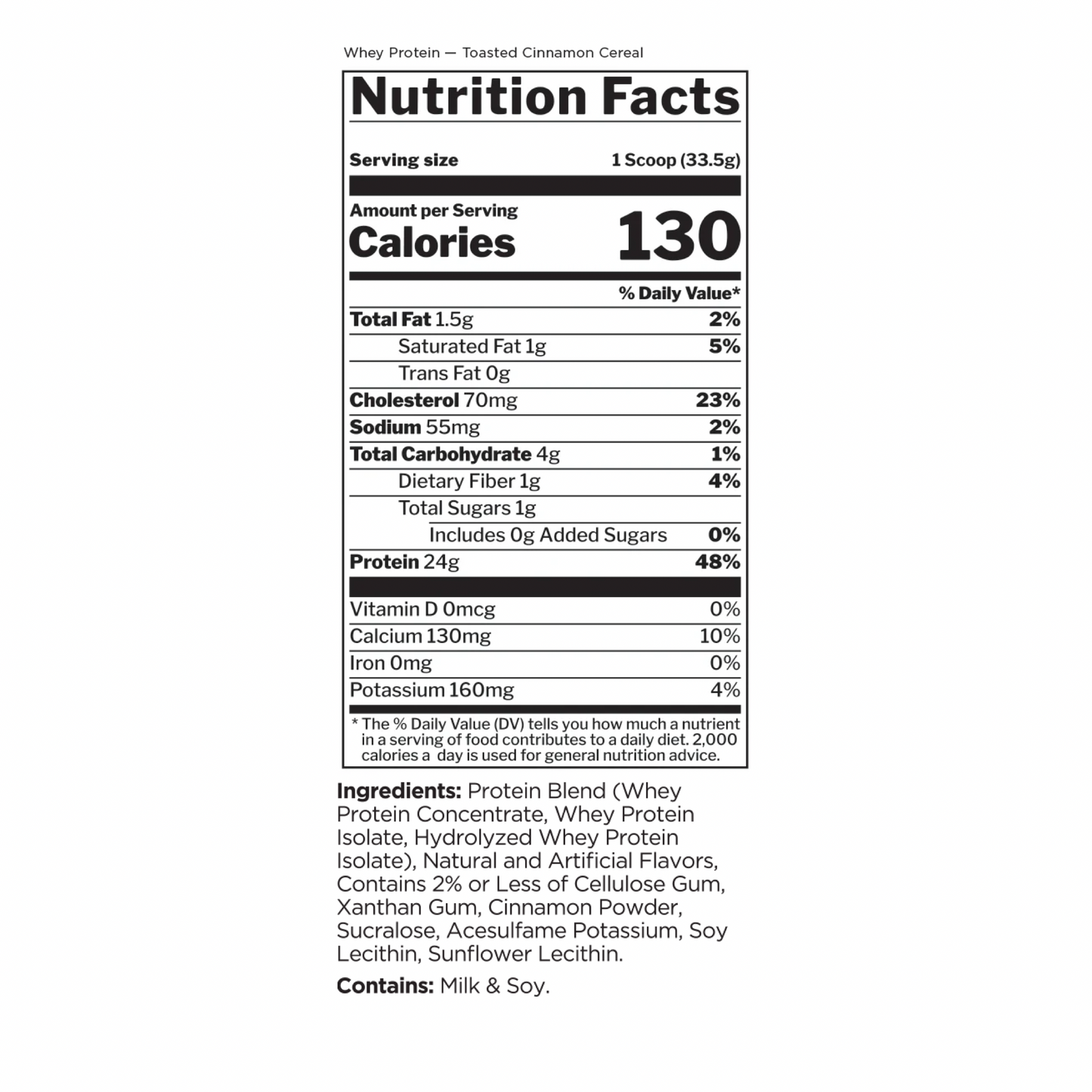R1 Whey 2LB Cinnamon Toast Cereal