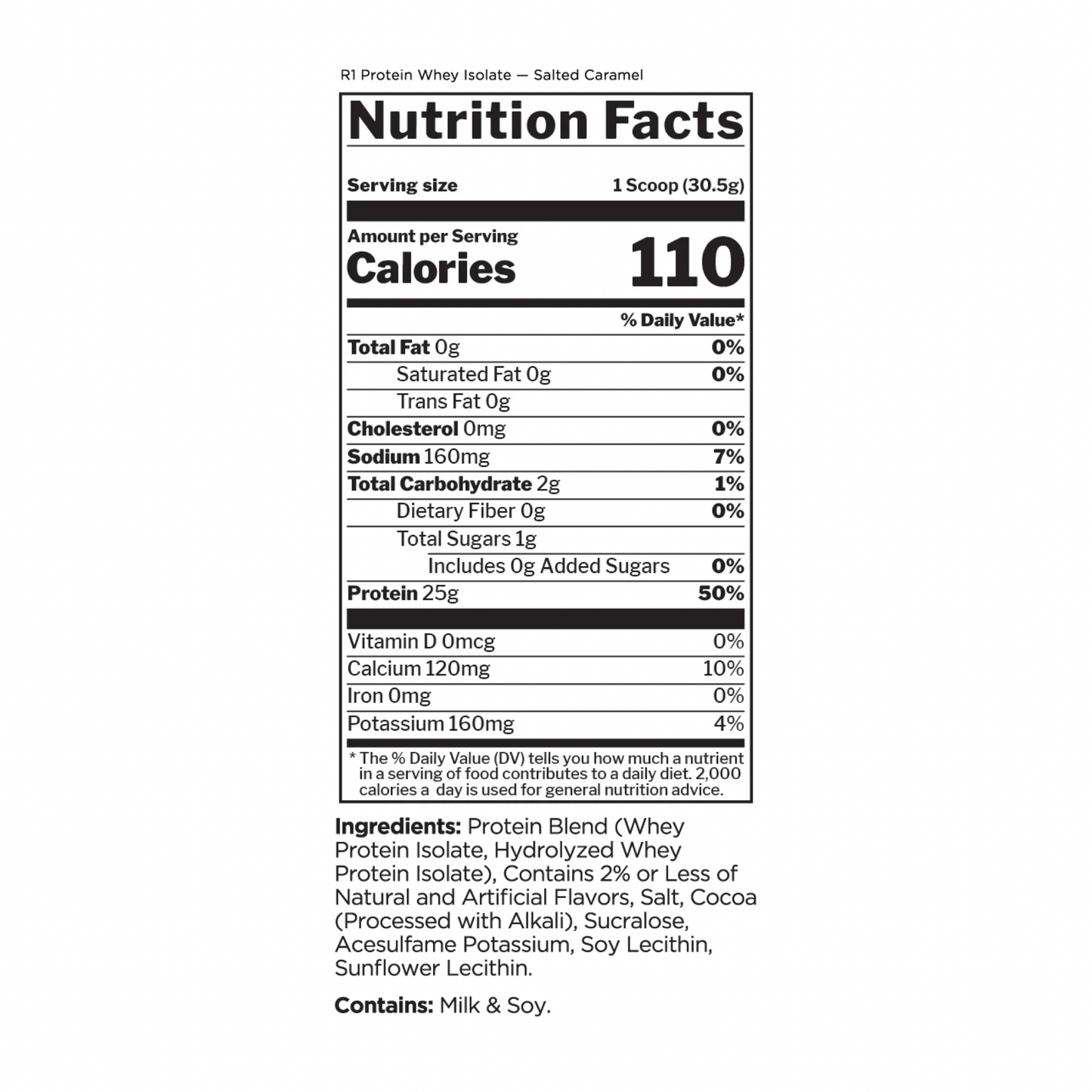 R1 Protein Isolate 2LB Salted Caramel