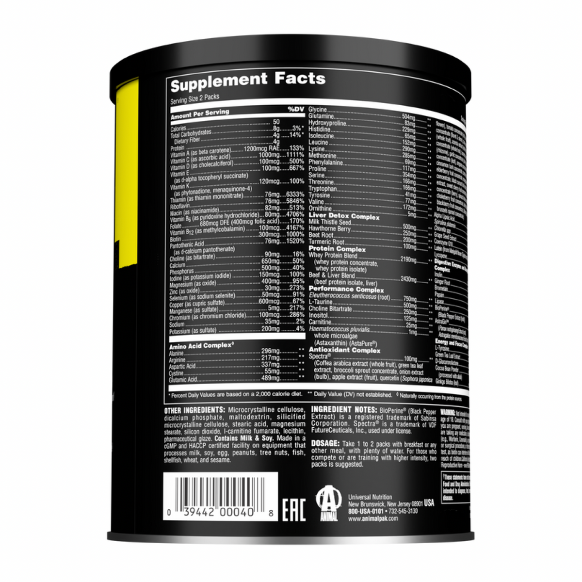 Animal Pak 30 Serve