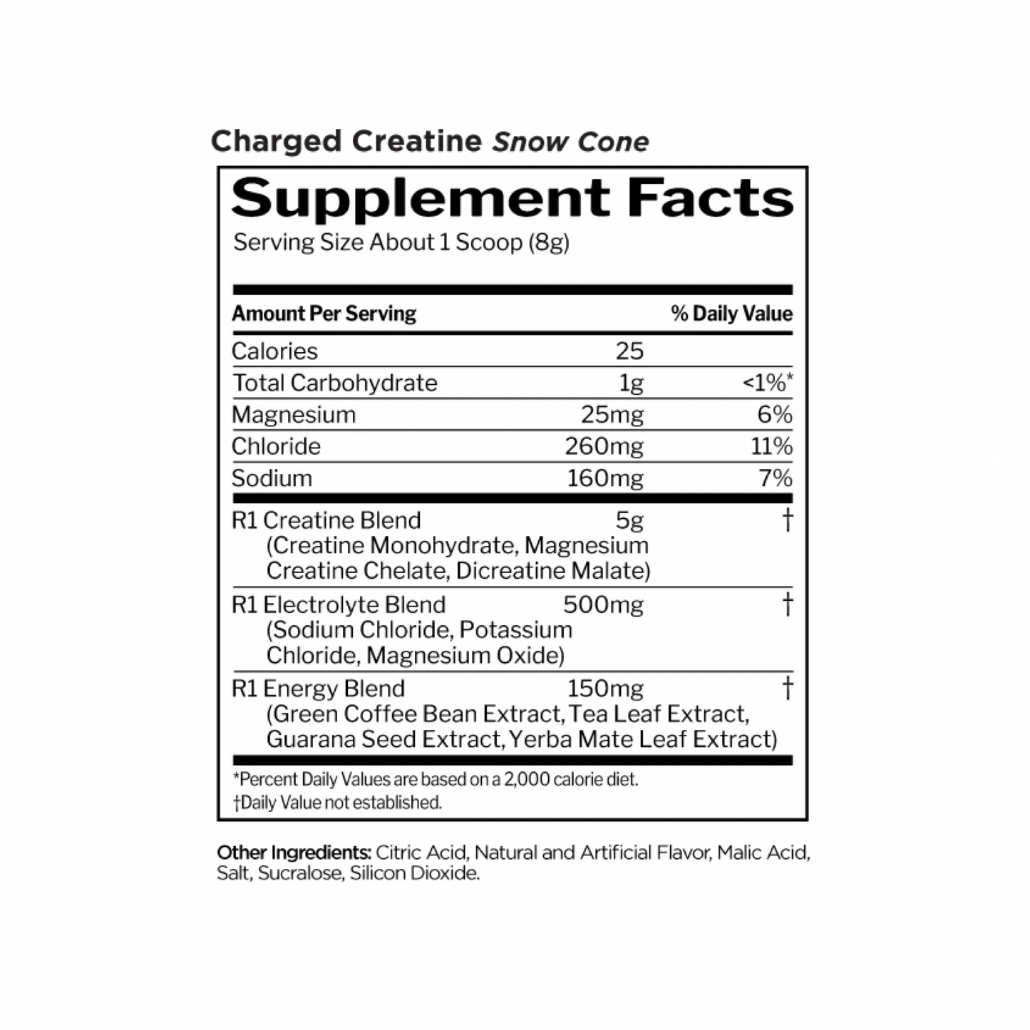 R1 Charged Creatine Snow Cone