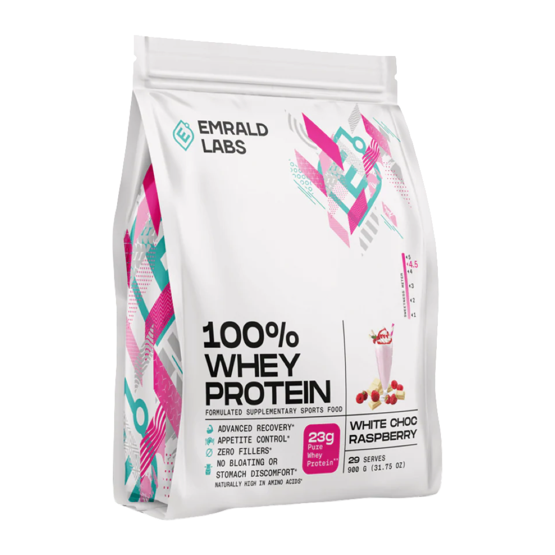 Emrald Whey 900g White Choc Raspberry