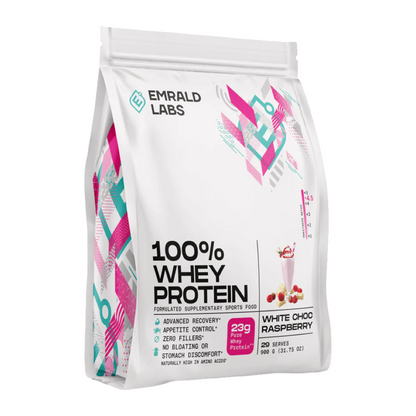 Emrald Whey 900g White Choc Raspberry