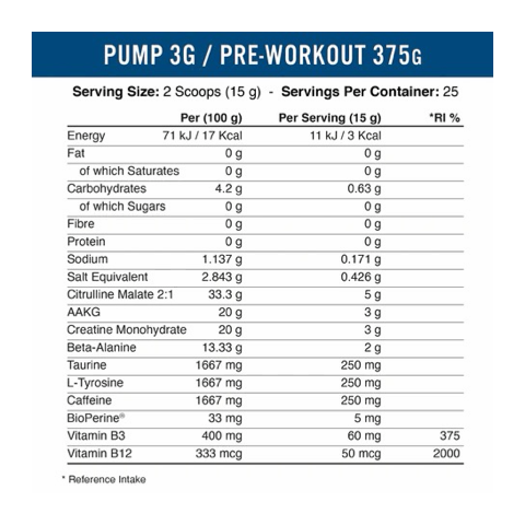Applied Nutrition Pump 3G Pre-Workout