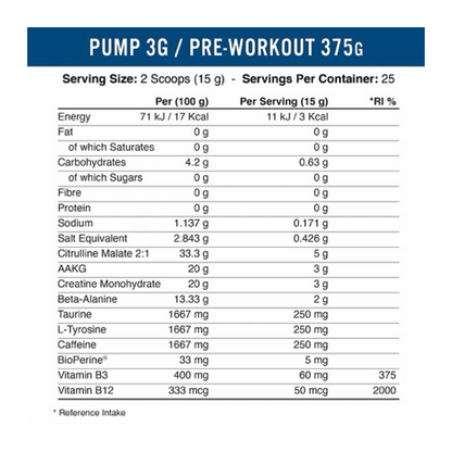 Applied Nutrition Pump 3G Pre-Workout