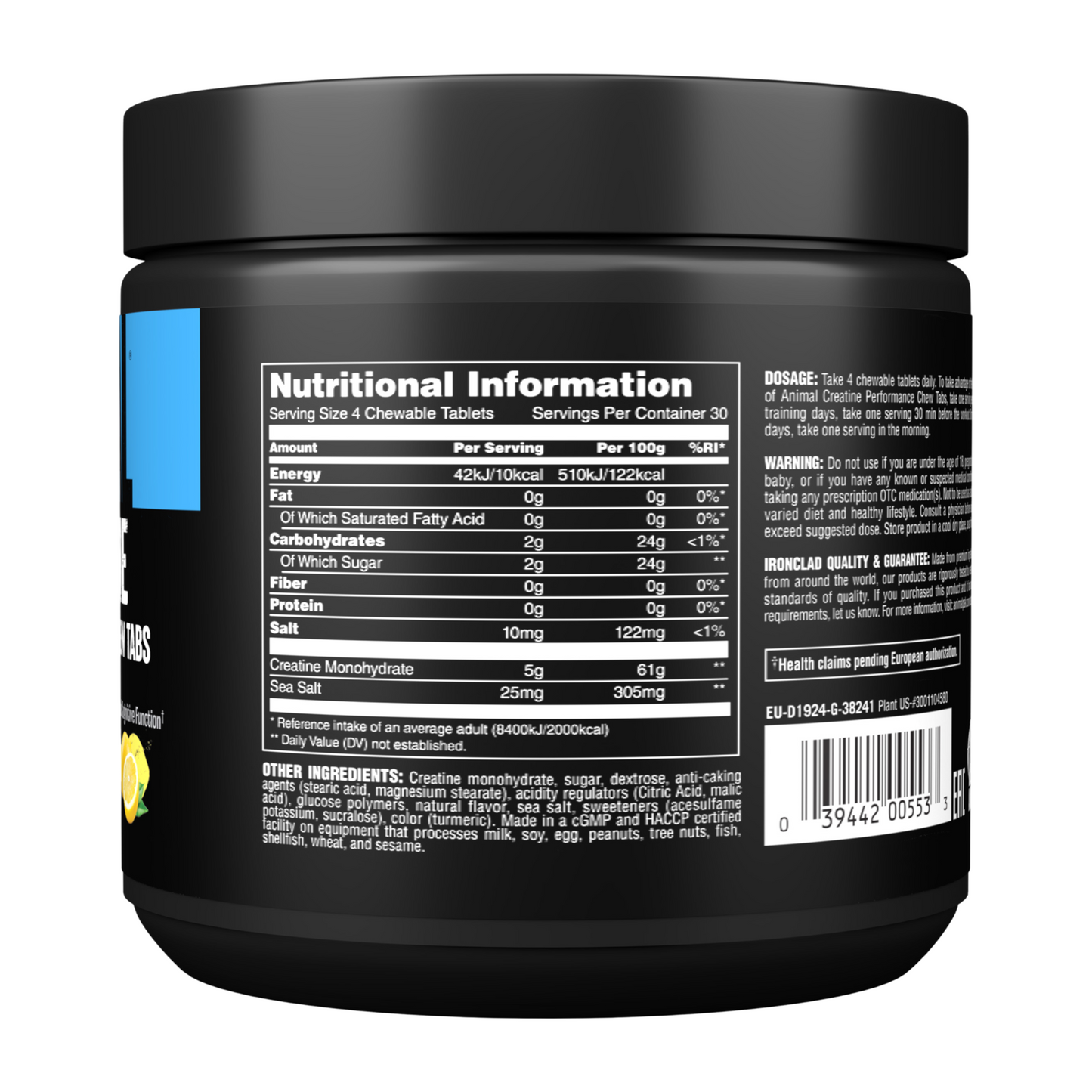 Animal Creatine Chews Lemon Ice