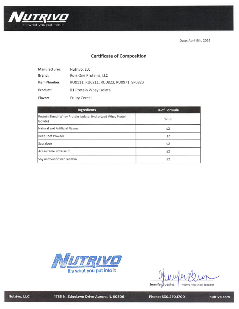 R1 Protein Isolate 2LB Fruity Cereal