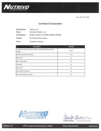 R1 Protein Isolate 5LB Strawberry Banana