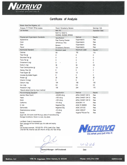 R1 Protein Isolate 5LB Strawberry Banana