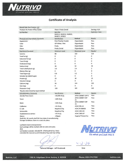 R1 Protein Isolate 2LB Fruity Cereal