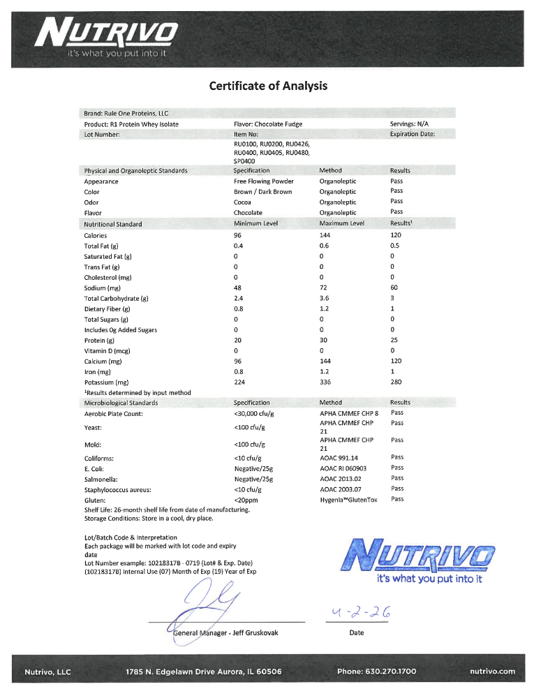 R1 Protein 5LB Chocolate Fudge